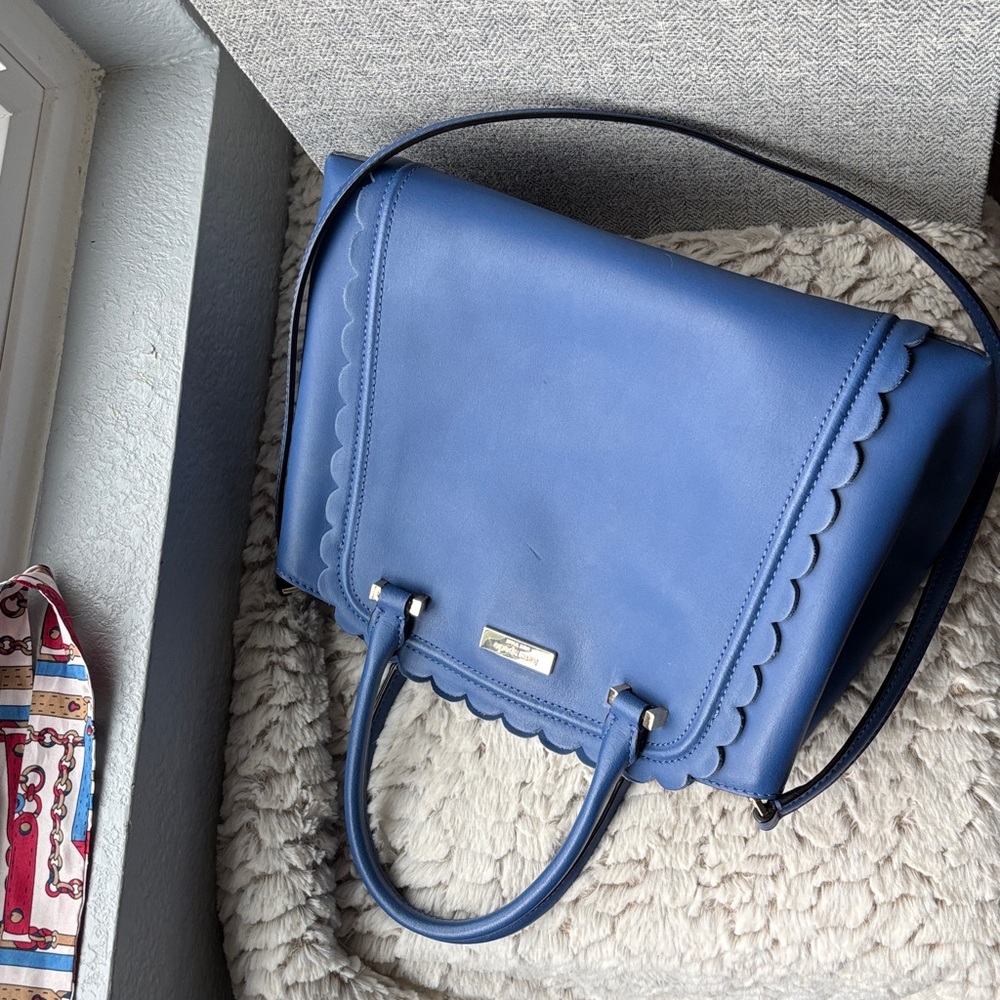 KATE SPADE Linzi Maple Court Blue Hyacinth Satchel; Caitlin St. Adalyn Wallet - Picture 3 of 16